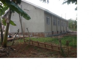 Building the dining room at the Alpha & Omega School in Uganda